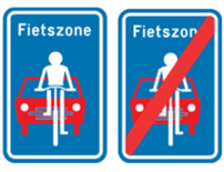 verkeersbord fietszone
