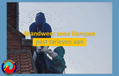 Brandweer zone Kempen past tarieven aan