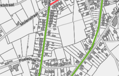 Enkelrichting Molenstraat-aanleg nutsleidingen