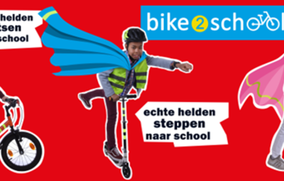 Echte helden fietsen naar school